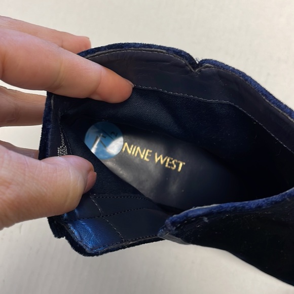 Nine West Khraine velvet blue boots - Picture 8 of 9